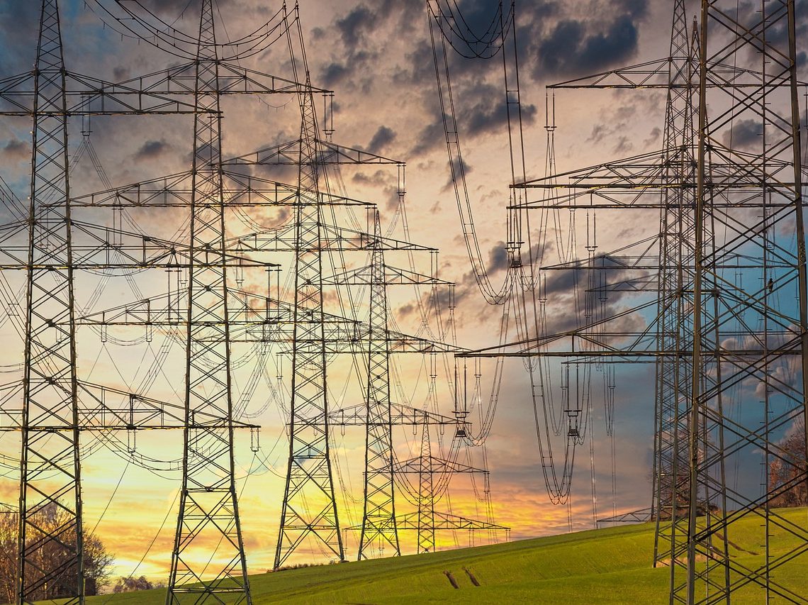 electricity, electricity pylons, power lines